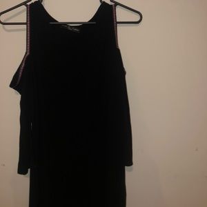 Open Shoulder Black Dress